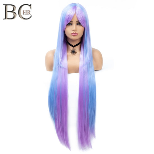 100cm Long Straight Wig Synthetic
