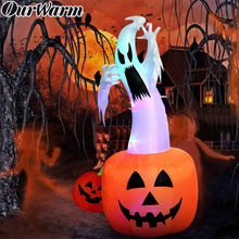 Load image into Gallery viewer, 6ft Halloween Inflatable Ghost Pumpkin