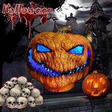 Load image into Gallery viewer, Horrible Evil Pumpkin Light Battery Powered Lamp