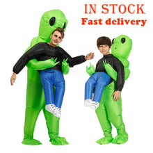 Load image into Gallery viewer, New Purim Scary Green Inflatable Alien Costume
