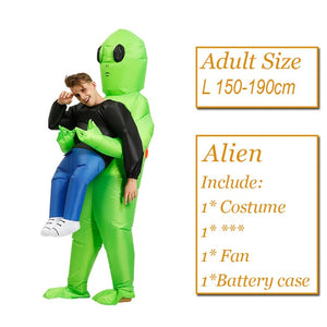 New Purim Scary Green Inflatable Alien Costume
