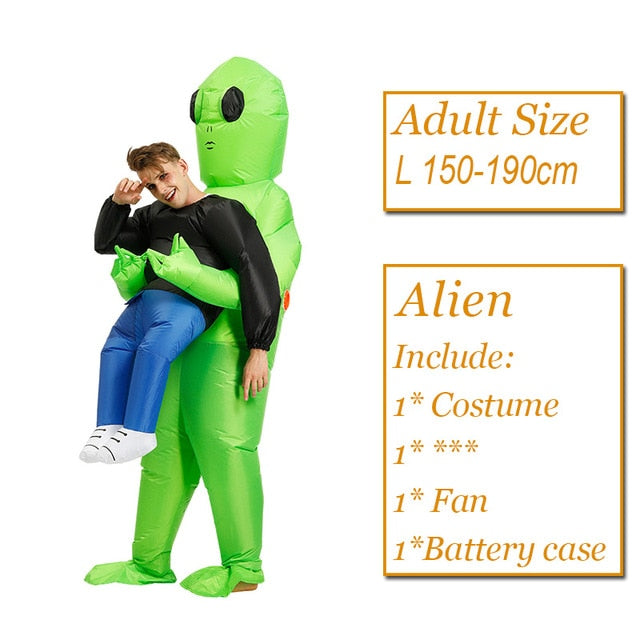 New Purim Scary Green Inflatable Alien Costume