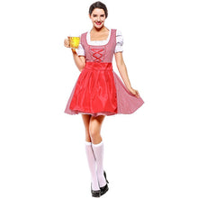 Load image into Gallery viewer, German Beer Girl Maid Plaid Oktoerfest