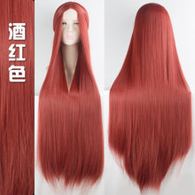 Load image into Gallery viewer, Pink Green Purple Black Wig 100CM/40" Synthetic Heat Resistant Fiber