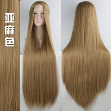 Load image into Gallery viewer, Pink Green Purple Black Wig 100CM/40" Synthetic Heat Resistant Fiber
