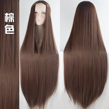 Load image into Gallery viewer, Pink Green Purple Black Wig 100CM/40" Synthetic Heat Resistant Fiber