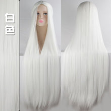 Load image into Gallery viewer, Pink Green Purple Black Wig 100CM/40" Synthetic Heat Resistant Fiber