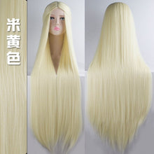 Load image into Gallery viewer, Pink Green Purple Black Wig 100CM/40" Synthetic Heat Resistant Fiber