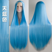 Load image into Gallery viewer, Pink Green Purple Black Wig 100CM/40" Synthetic Heat Resistant Fiber