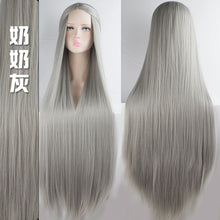 Load image into Gallery viewer, Pink Green Purple Black Wig 100CM/40" Synthetic Heat Resistant Fiber
