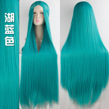Load image into Gallery viewer, Pink Green Purple Black Wig 100CM/40" Synthetic Heat Resistant Fiber