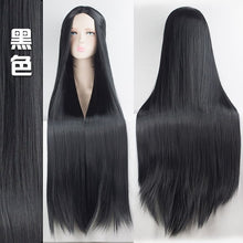 Load image into Gallery viewer, Pink Green Purple Black Wig 100CM/40" Synthetic Heat Resistant Fiber
