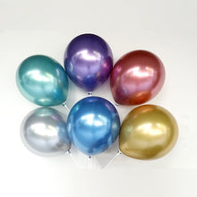 Load image into Gallery viewer, 10/20/30pcs 12inch Gold Sliver Black Metal Latex Balloons