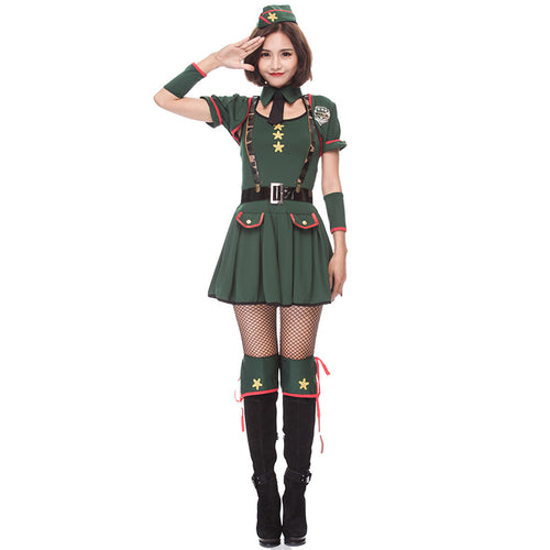Green Costume Policewoman