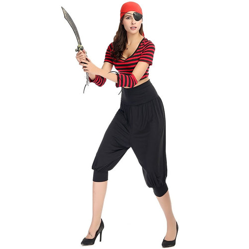 Hot Fashion New Cool Pirate With Red Scarf