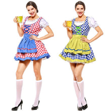 Load image into Gallery viewer, Brewery Babe Plaid Pattern German Oktoberfest Maid Beer Girl Sexy Costume