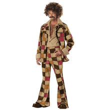 Load image into Gallery viewer, Punk Singer Couple Lattice Printing Costumes Hip Hop Vintage