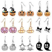 Load image into Gallery viewer, 240pair/lot Creative Funny Halloween Earrings