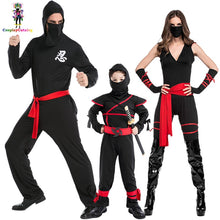 Load image into Gallery viewer, Black Family Member Man/Women/Boy Ninja Costume