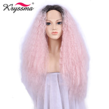 Load image into Gallery viewer, Pink Wig Dark Roots Ombre Synthetic